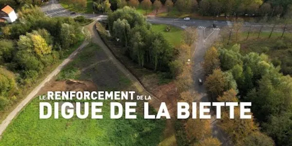 visuel Le renforcement de la digue de la Biette