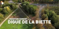 Le renforcement de la digue de la Biette