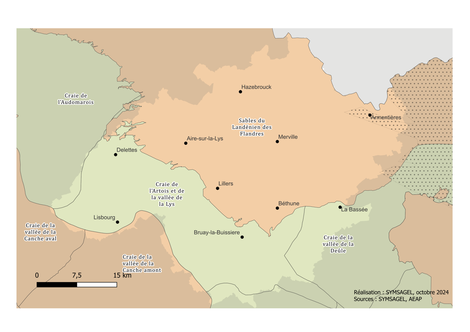Carte des masses d’eau souterraines